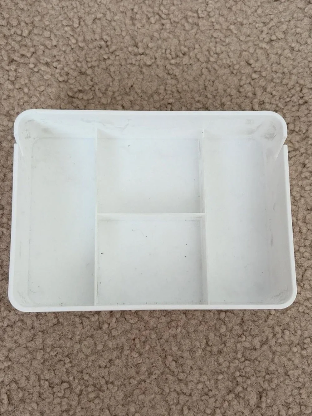 Bamboo Mirror Jewelry Organizer Box in White